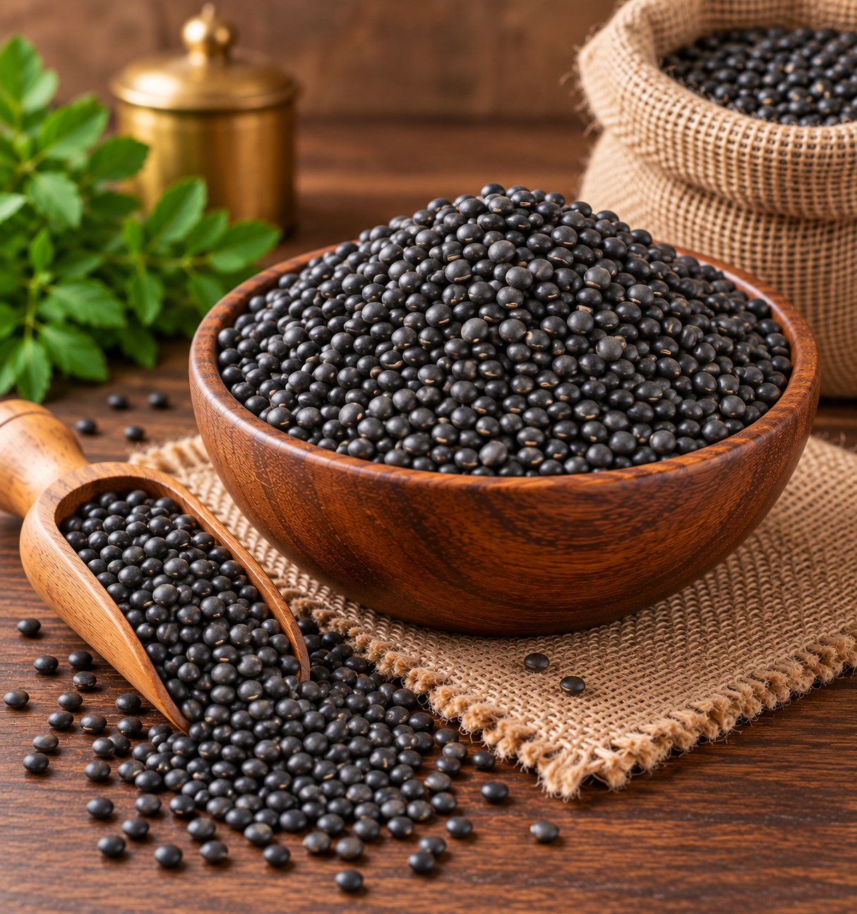 Whole Black Lentils (Sabut Masoor)